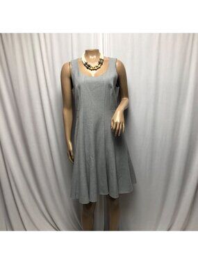 H and M Dress Womens Size 12 Gray Sleeveless Fit and Flare Skater Office NEW